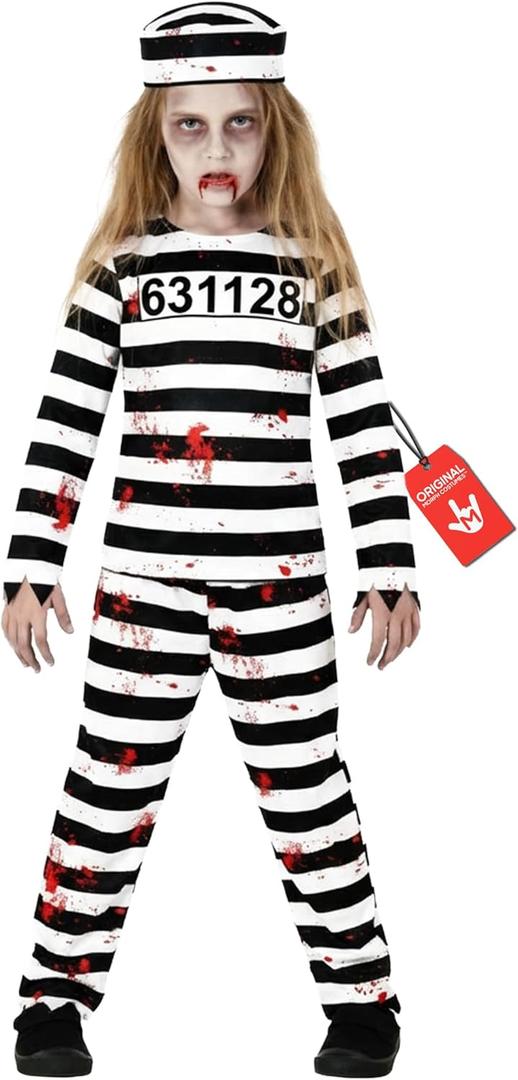 Morph Prisoner Costume Kids, Zombie Costume For Kids, Zombie Costumes For Boys, Jail Outfit, Halloween Costumes For Boys (12-14 Years)