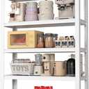 WORKPRO 3000lbs 5-Tier Shelving Unit, 72" H Adjustable Storage Shelves, Boltless Garage Shelving Unit for Garage, Kitchen, Durable Scratch-Resistant Panels, White (36-1/5W x 16-1/2D x 72H)