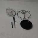 iDavosic.ly 2 Tier Rotating Necklace Holder Organizer with 42 Hooks, Adjustable Metal Bracelet Display Stand Rack, Extra Tall Keychain Spinning Tree Tower for Women, Black