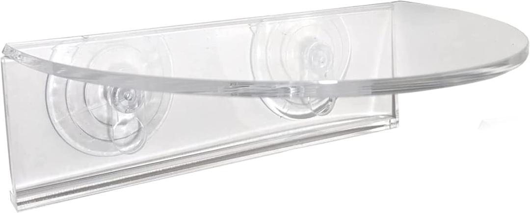 Window Garden Veg Ledge - Window Shelf for Plants, Clear Acrylic Shelves - Suction Cup Indoor Plant Holder - Glass Window Sill Extender for Microgreens Kit, Seed Starter Pots, Planters (1 Pack) (1 Medium (Original))