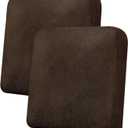 Loveseat Cushion Covers Leather-Look 2PC Stretch Love Seat Slipcover Sets for Living Room Individual Couch Seat Protector, Pet-Friendly, Non-Slip, Easy Fit - Coffee
