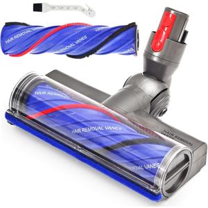 Upgrade Anti-Tangle Vacuum Attachments Head Replacement Parts for Dyson V7 V8, Cyclone V10,V11,V15 Cordless Vacuum Cleaner, Quick Release Motor-Head Brush Roller, for Carpets and Hardwood Floors