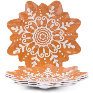 Cupcakes And Cashmere Melamine Appetizer Plates (Gingerbread Snowflake)