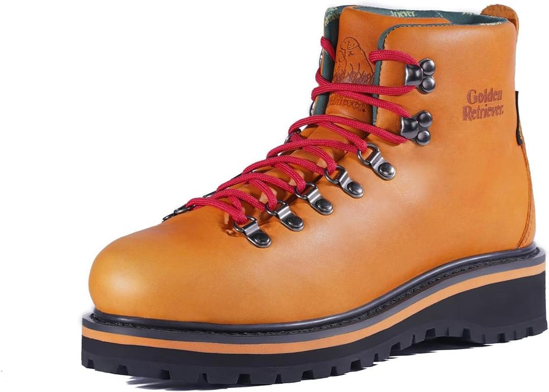 Golden Retriever 6 Inch Slip-Resistant Outdoor Hiking Boots for Men Size 10