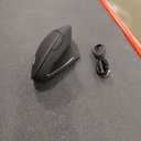 Bluetooth and 2.4G (2-in-1) Rechargeable Wireless Mouse, Ergonomic Vertical Design, 1000/1200/1600 DPI, 6 Silent Buttons, for Laptop, Computer, PC, MacBook, Chromebook-Black