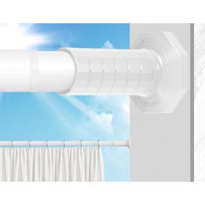 Tension Curtain Rods 51-148In (4.25-12Ft), Long Curtain Rod No Drilling for Window Treatment Rod, Outdoor Curtain Rod for Patio, Adjustable Spring Tension Rod, Easy to Install, Tool-Free, White