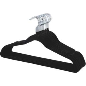 50-Pack Velvet Hangers  Heavy Duty, Non-Slip Clothes Hangers with Chrome Hooks | Slim & Space-Saving Design for Coats, Suits & Plus Size Tops (Black)