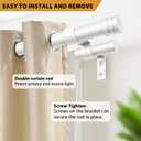 TONIAL 1 Inch Double Curtain Rods for Windows, 140 to 180 Inch, Warm White
