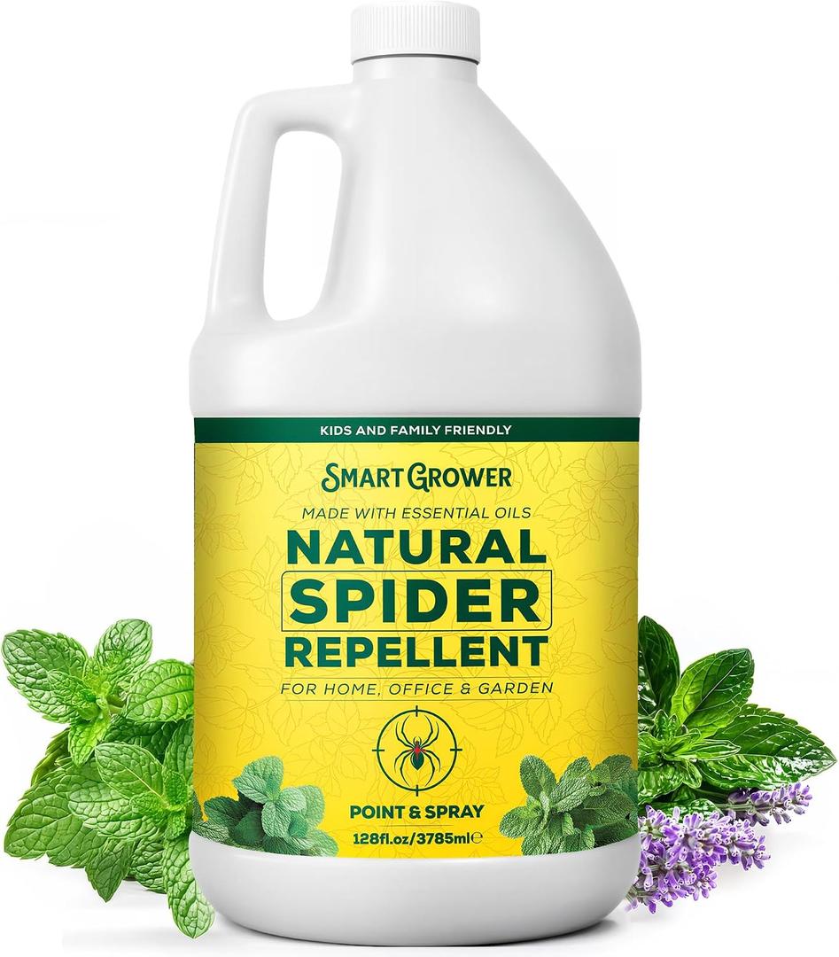 Natural Spider Repellent Spray, Peppermint & Lavender, Ready-to-Use, 128 oz