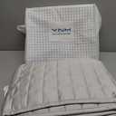 YnM Exclusive Cooling Weighted Blanket, Nylon/PE Fabric, Smallest Compartments, Bed Blanket for One Person of 140lbs, Ideal for Twin/Full Bed (48x72 Inches, 15 Pounds, Light Grey Quill)