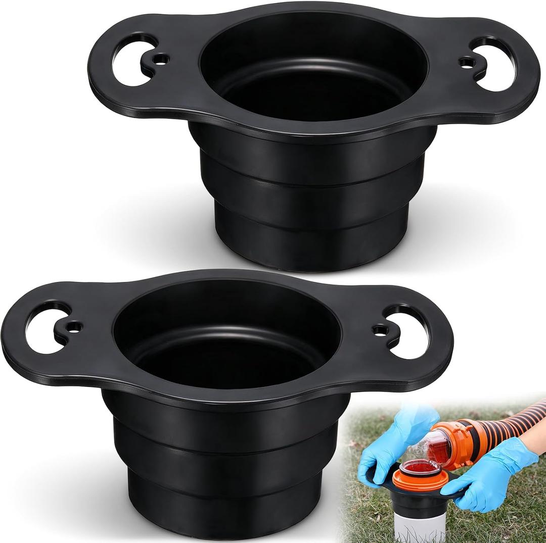 Timtin 3-in-1 Sewer Adapter Hose Seal, RV Sewer Hose Adapter, Flexible Fitting for Simple Inlet Connection, Less Hands-On, Wings for Easy Removal (1 Pack)