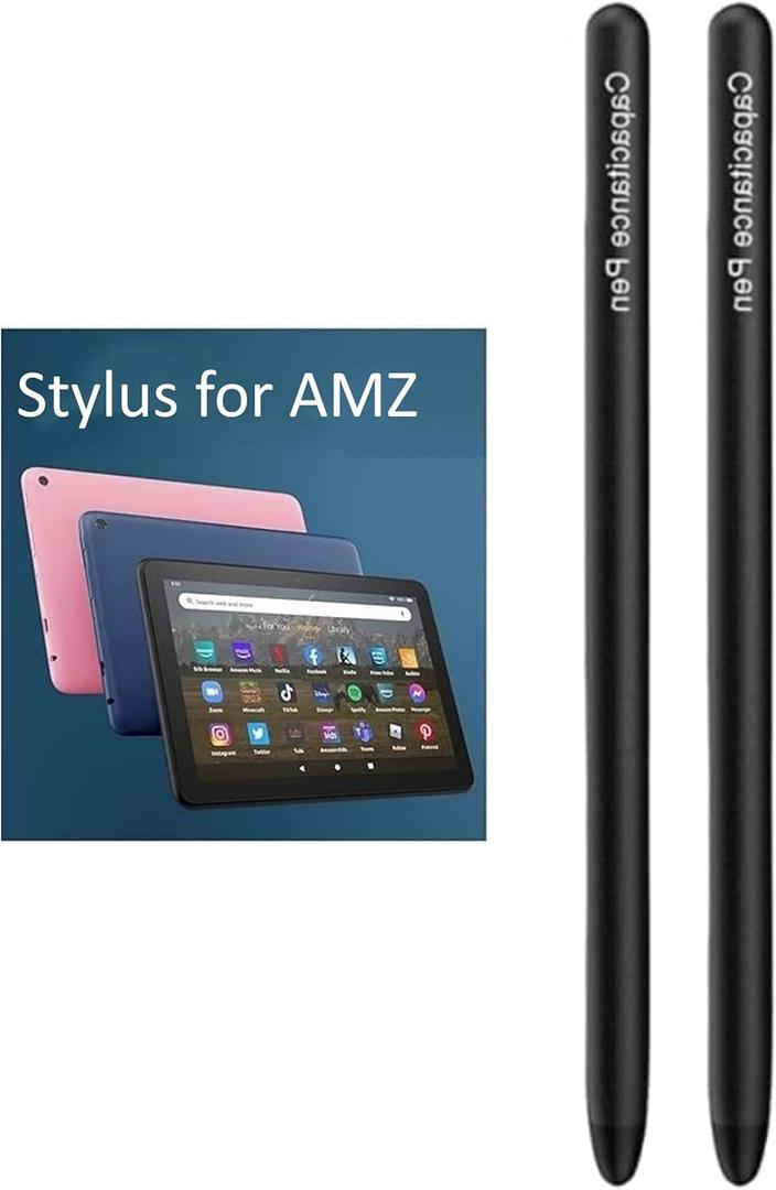 Stylus Pen for AMZ Fire Tablet, Pen for Fire HD 10 Stylus, for Fire Max 11 Pen, for Fire HD 8 Pen, for Fire 7 Pen, for Fire Kids Tablets Touch Screen Stylus Pen (2*Pen-Black)
