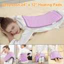 Deepsoon Heating Pad,Electric Heating Pads for Back,Neck,Moist Heating Pad for Abdomen Shoulder Knee Legs,Dry/Moist Heat&Auto Shut Off,Mother's Day Birthday for Men and Women,Light Purple,24x12 Inch