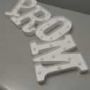 Kathfly 4 Pcs LED Prom Letter Lights 3D Extra Large Prom 2026 Light up Sign Marquee Letters Decorations for 2026 Graduation Party Supplies(White)