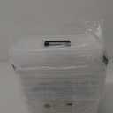 NUMIFUN Plastic Storage Bins with Lids 6 Pack Storage Organizer, 7 Quart Stackable Storage Bins with Buckle-Up Latches and Handle easy for Home Office Pantry Organization, Clear Lids