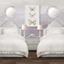 Lush Decor - Comforter Set, Soft Ruffled Bedding with Matching Sham, Cozy Essentials, Elegant Bedroom Decor (Reyna White, Twin XL)