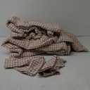 LifeTB Queen Comforter Set Tan Gingham Comforter Modern Style Beige Plaid Comforter Set 3 Pieces Fluffy Grid Checkered Comforter with 2 Pillowcases Boho Gingham Bedding Set Queen Size (Queen (90"x90"))