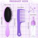 Civaner 3 Pieces Doll Wig Brush Set with Spray Bottle, Comb and Styling Accessories for 18 Inch Dolls (Purple)