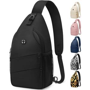 Pritent Crossbody Bags for Women Men Trendy Sling Bag Backpack Casual Chest Bag with Convertible Shoulder Strap