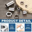 MECCANIXITY 6pcs M12 Metal Spacers, 1/2" IDx7/8" ODx1/2" Length Stainless Steel Spacer Round Unthreaded Standoff Bushing Plain Finish for Screw Bolts, Silver 12x22x12mm