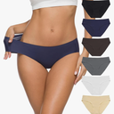 Altheanray Women’s Seamless Hipster Underwear No Show Panties Soft Stretch Bikini Underwears Multi-Pack, Large