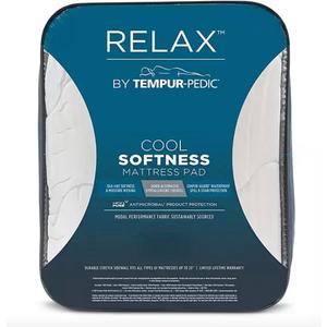 Temper Cool Softness Mattress Pad-Waterproof to Protect Against Spills and Stains-Micro Modal Fabric with Silk-Like Softness-Hypoallergenic, Down-Alternative Mattress pad-King
