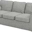 Ektorp 3 Seat Sofa Cover Replacement is Custom Made Slipcover for IKEA Ektorp Sofa Cover (Polyester Flax)