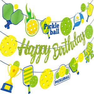 Pickleball Birthday Party Decorations Green Pickleball Happy Birthday Banners for Fantasy Pickleball Theme Party Baby Shower Supplies Pickleball Birthday Party Decorations Green Pickleball Happy Birthday Banners for Fantasy Pickleball Theme Party Baby Shower Supplies