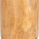 Creative Co-Op Hand-Carved Wood Side Table, Walnut Finish, 11.75" L x 11.75" W x 17.75" H