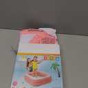 Intex Square Inflatable Kids Pool, 34 x 34 x 10 inches, Pink and White, 15 Gallon