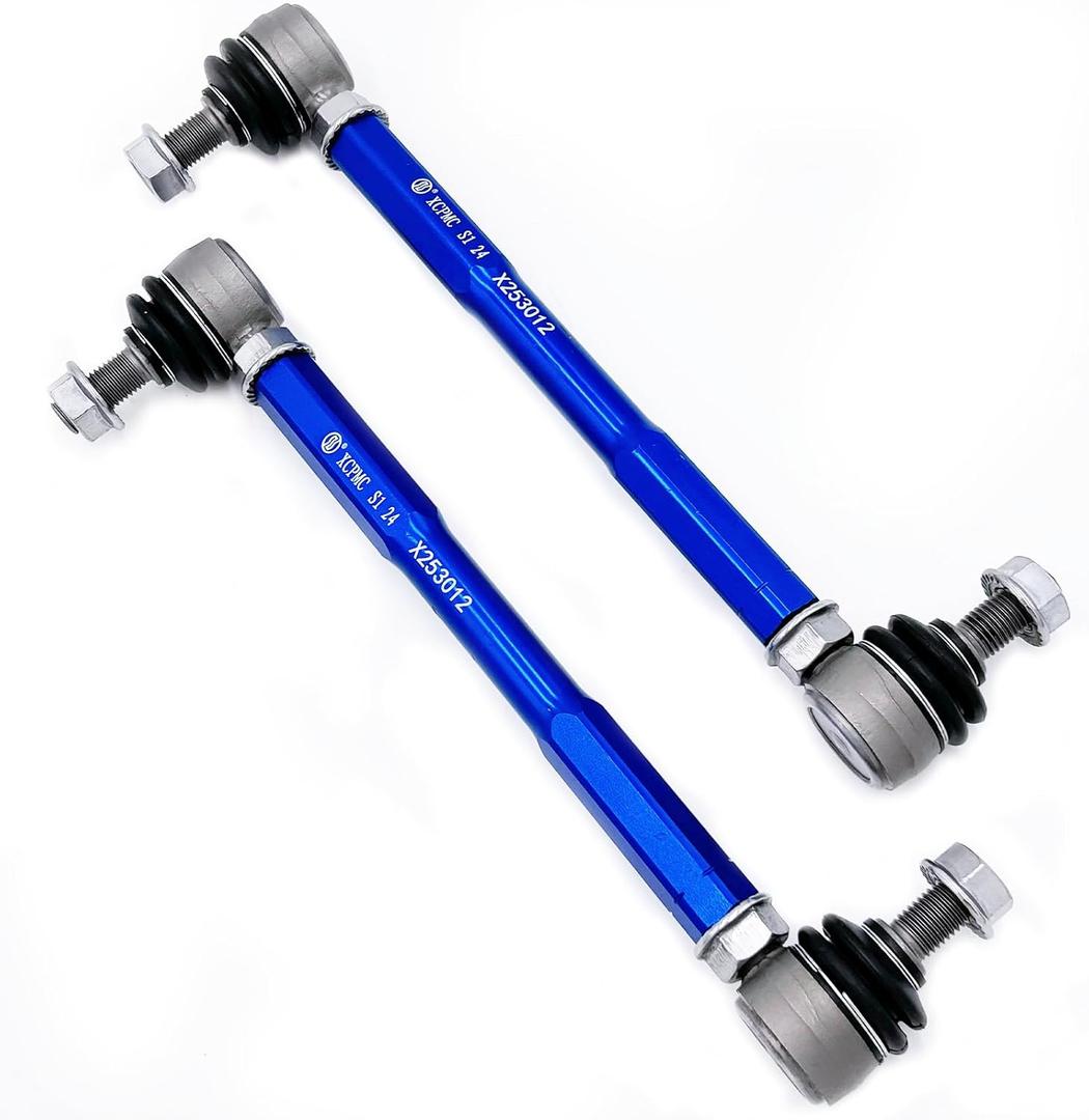9.84-11.81' M12 Modified Front Sway Stabilizer Bar End Drop Link 2 Pcs Left & Right Aluminium Self Adjustable 360 Degree Swivel With Length And Angle Maintenance Vehicle X253012 250-300 Blue