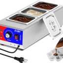 Chocolate Tempering Machine - Commercial Chocolate Melting Machine w/ 13L Capacity and 86-185 Temp Control, 1200W Professional Heated Chocolate Melter w/Stainless Steel Body, 110V,3 Tanks