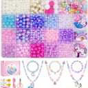 DUDUCOFU 900Pcs Mermaid Bracelet Making Kit for Girls Kids Charm DIY Beads for Jewelry Making, Friendship Bracelet Kit with Ocean Pearl Shell Butterfly Beads for Bracelet Necklace Making
