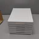 Harmon Wandyer Shoe Storage Organizer Box 6Tier Foldable Collapsible Stackable Shoe Rack Bins, Fit Size 12, No Assembly, for Men and Women