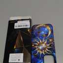 LUMARKE for iPhone 12 Pro Max Case Cute, Aesthetic Stained Glass Moon and Sun Royal Blue, Compatible with Magsafe, Trendy Fancy Cool Retro Western Protective Slim Silicone Phone Cover for Women Girls (Astral Mystique)