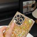 Yeddabox for iPhone 14 Pro Max Case Glitter, Luxury Sequin and Diamond Bumper Cover with Reinforce Corner, Soft Shockproof Protective Electroplated Case for iPhone 14 Pro Max for Women Girls, Blue