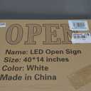 40"x14" Extra Large LED Open Signs for Business with Remote Controlled, 10 Levels Brightness Adjustable Unique Design Super Bright with Chain, High Visibility for Stores Bar Hotel Retail Shop Salon