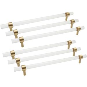 6Pcs Brushed Brass Acrylic Cabinet Pulls 9" Hole Center Household T-Bar Drawer Pulls Handles 6Pcs Brushed Brass Acrylic Cabinet Pulls 9" Hole Center Household T-Bar Drawer Pulls Handles