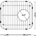 Bottom of Sink Protector Rack, Stainless Steel 13.2"x11.6" Sink Grid Dish Drying Rack Grate with Rear Drain Hole 2 Packs
