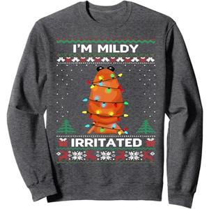 I'm Mildly Irritated Marcus The Worm Christmas Funny Meme Sweatshirt, M