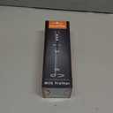 MF02 Rechargeable Milk Frother Handheld Foam Maker with Stainless Whisk for Cappuccino, Latte, Bulletproof Coffee, Keto Diet, Protein Powder, Matcha (Black)