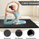 Fitvids Folding Exercise Gymnastics Mat 4'x8'x2" Gym Workout Mat with Carrying Handles High-Density Portable Fitness Aerobics Mats for Home Gym Yoga Pilates Tumbling MMA Core Training, Multiple Colors