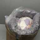 LE SURE Donut Medium Dog Bed - Round Cat Beds for Indoor Cats Calming Bed Present for Pets, Cute Modern Beds with Jacquard Shaggy Plush & Anti Slip Bottom, 30 Inch, Purple