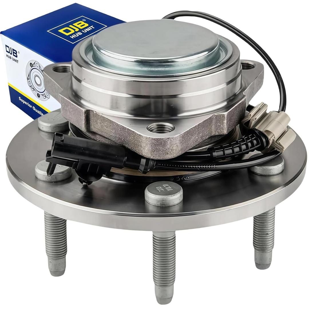 DJB 515097 2WD Front Wheel Bearing & Hub Assembly Fits for Cadillac Escalade ESV/Chevy Avalanche Silverado Suburban 1500 Tahoe/GMC Sierra 1500 Yukon XL 2007-2014, w/ABS 6 Lug,2PCS RWD