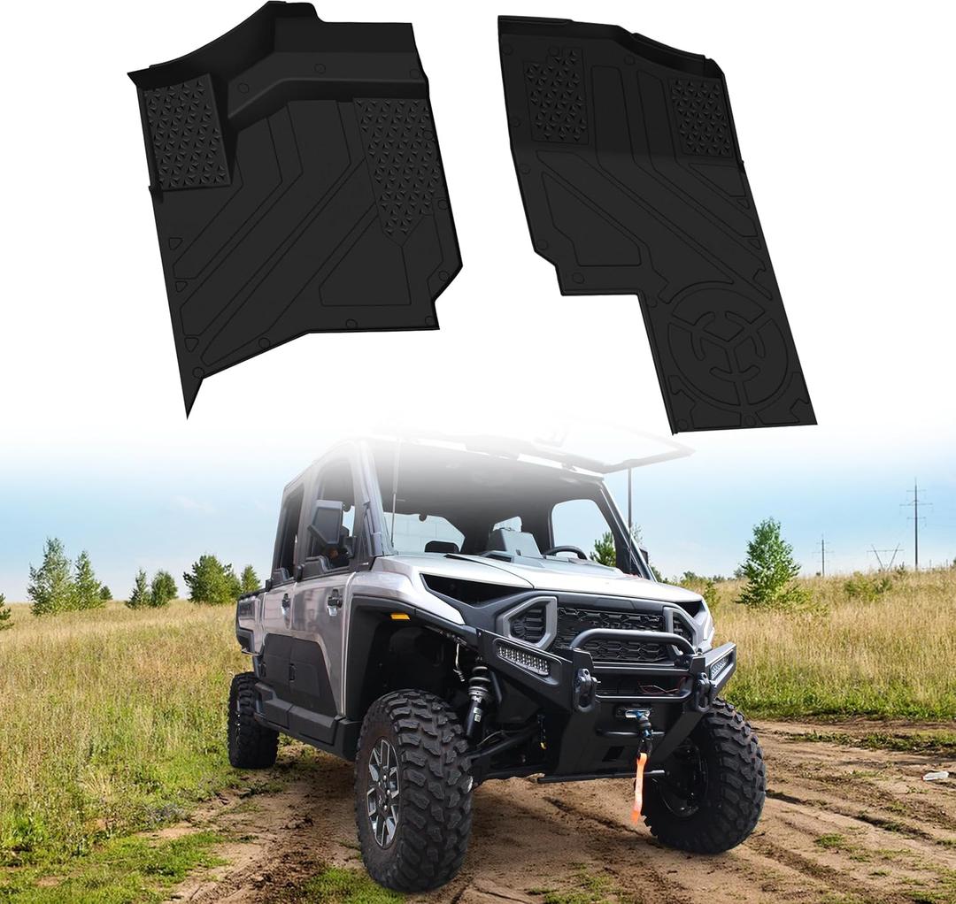 Floor Mats for Ranger XD 1500/ Crew 2024+, TPE Front Row Floor Liners Compatible with Polaris Ranger XD 1500 All Models 2024+ Accessories All Weather Protection Slush Mats (2PCS)