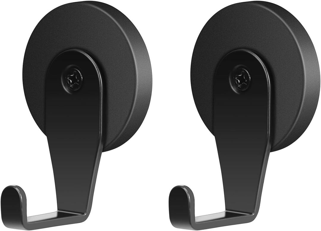FYY Magnetic Wreath Hanger, 2 Pack Heavy Duty Magnets with Hook for Refrigerator, Christmas Decoration Magnetic Hooks for Metal Front Door, Cruise Hook Hanger for Hanging Cabins Grill Coat Pattern 1