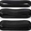 Jexine 3 Rolls 150 Yards 1 Inch 2 Inch 3 Inch Horsehair Braid for Sewing Trimming Wide Stiff Polyester Boning Hair Ribbon (Black)