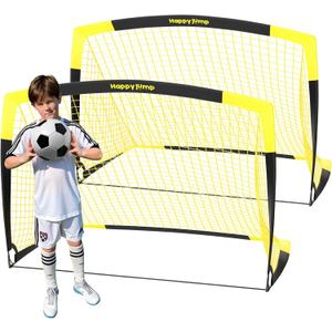 Happy Jump Soccer Goal Pop Up Foldable Soccer Net for Backyard, 5x3.6FT