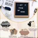 9 Pcs Pregnancy Announcements Set, Include Felt Letter Board Baby Bodysuit Shoes and Wooden Sign Surprise Announcement for Grandparents Partner Gift Family Reveal(White Coming soon-grey shoe)