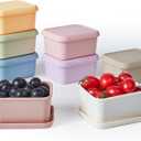 ISSEVE 8oz Silicone Snack Containers for Kids, 1 Cup Reusable Small Containers with Lids, Leak Proof Silicone Food Storage Containers, Kids Lunch Box for Daycare, School, Travel (8)